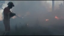 Bomberos siguen trabajando en el incendio de las Hurdes y Sierra de Gata, ya estabilizado
