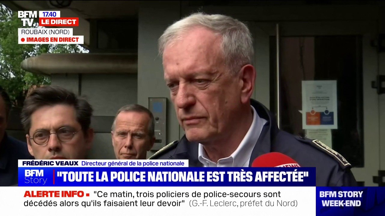 Accident de voiture dans le Nord: "Manifestement, la voiture qui a percuté" les policiers "arrivait à contre-sens", affirme Frédéric Veaux, directeur général de la Police nationale