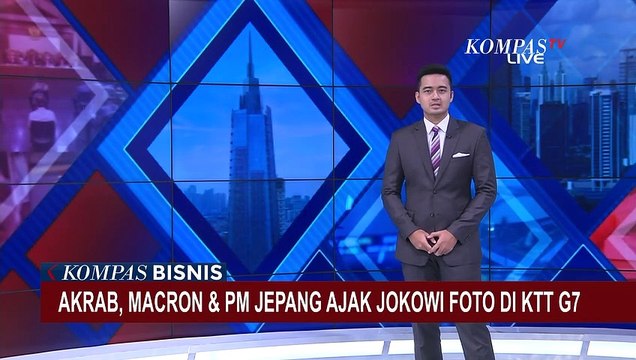 Momen akrab Presiden Perancis, Macron dan PM Jepang, Fumio Kishida Ajak Jokowi Foto di KTT G7