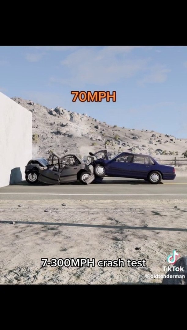 ⁣Crash Tests: Car Collisions at Different Speeds