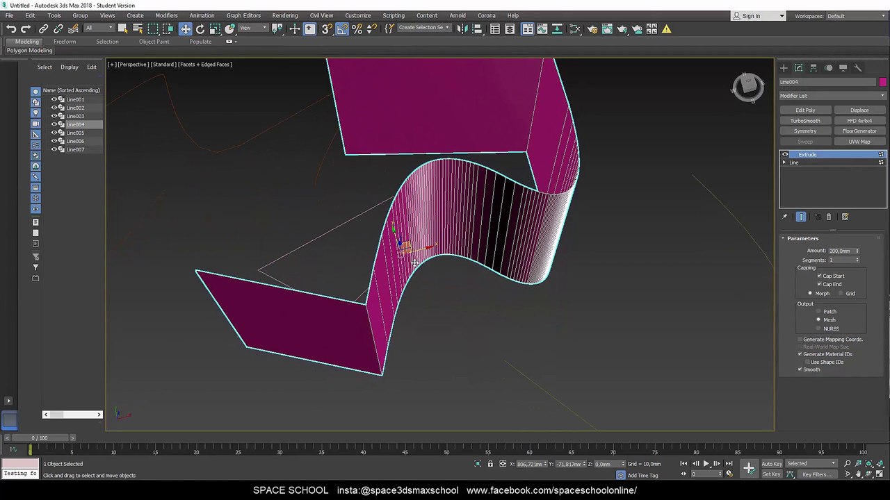 3-Space School[Photoreal Renders in 3dsMax & Corona] BLOCK 1. Lesson 3. Splines.