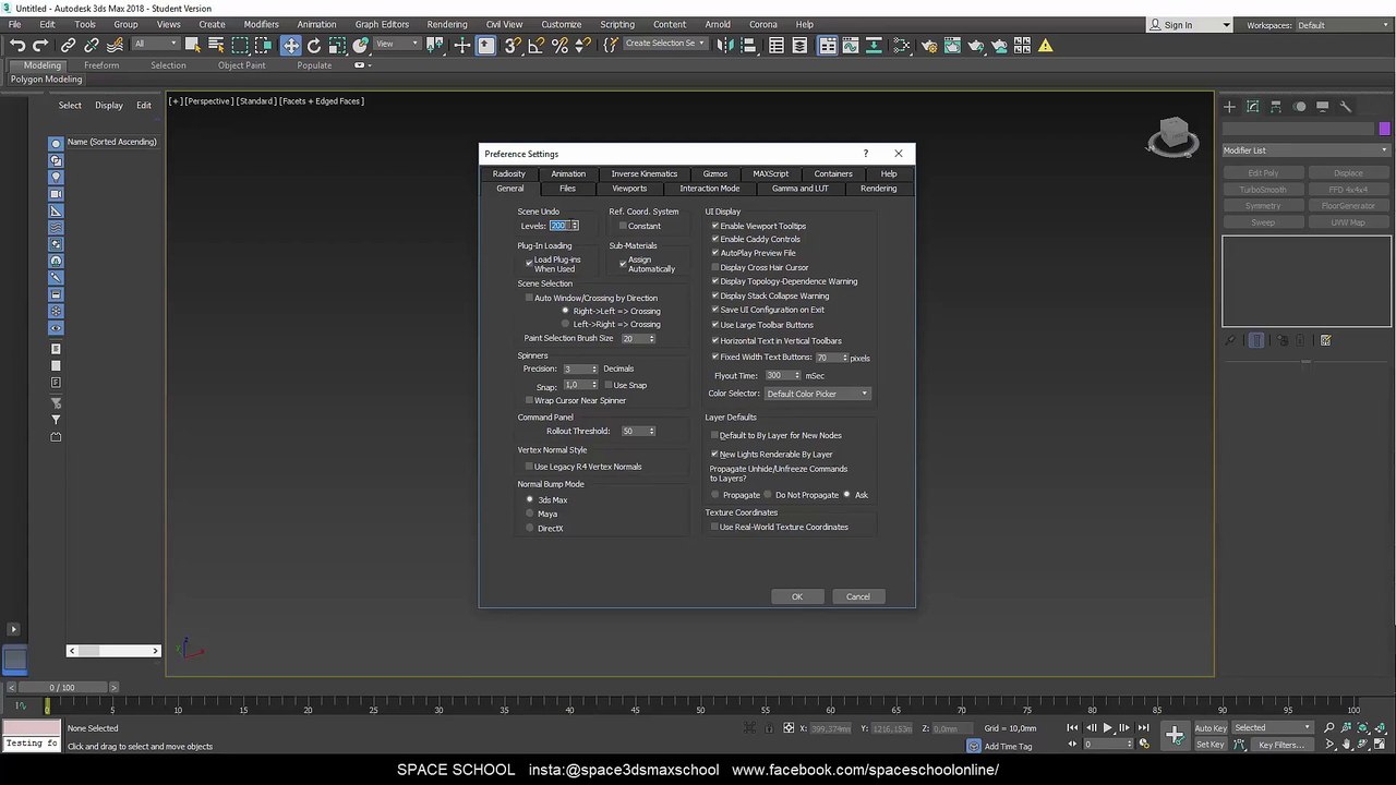 5- Space School[Photoreal Renders in 3dsMax & Corona] BLOCK 1. Lesson 5. Preparations- units, modifier sets, preferences.