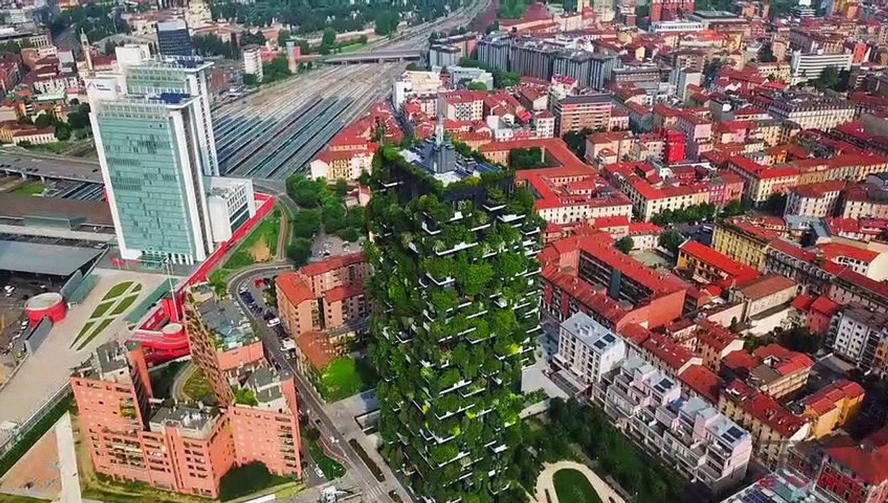 Bosco Verticale - Milan, Italy  - by drone [4K]