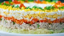 Mimosa Salad - Layered Tuna Salad Recipe _ Perfect for Holidays!