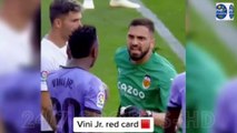 Vinicius Jr is Shown a RED CARD for Striking Hugo Duro after Claiming he was Racially Abused