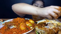 Mukbang tuna curry, spicy eggs, fire briyani, big onions