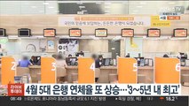 4월 5대 은행 연체율 또 상승…'3∼5년 내 최고'