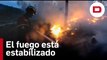 La lucha de los bomberos contra los incendios en Extremadura