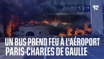 Un bus a pris feu près de l'aéroport Paris-Charles de Gaulle à Roissy dimanche