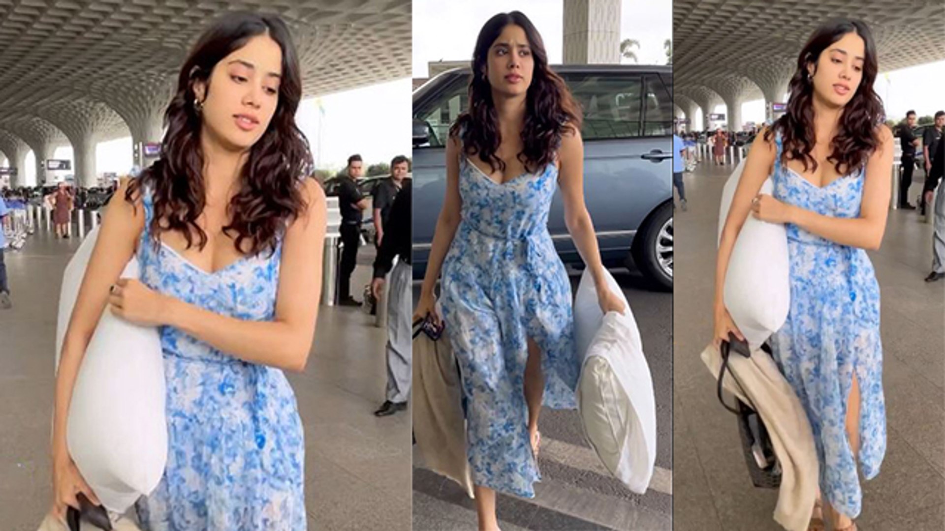 Janhvi Kapoor Airport पर हाथ में 