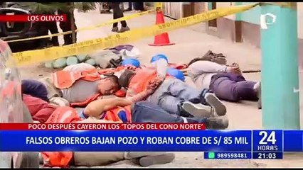 Descargar video: Los Olivos: ladrones se disfrazan de obreros y roban cables valorizados en 85 mil soles