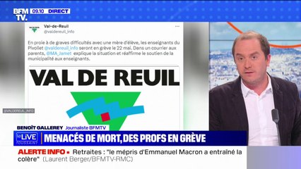 Download Video: Menacés de mort, des enseignants se mettent en grève dans une école de Val-de-Reuil dans l'Eure