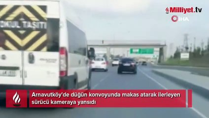 Düğün konvoyunda makas terörü