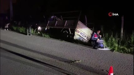 Kamyonet sulama kanalına düştü: 1 yaralı