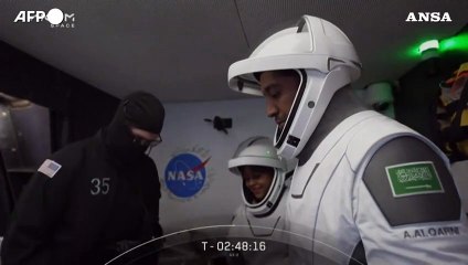 Uomo e donna sauditi verso la stazione spaziale internazionale, e' la prima volta