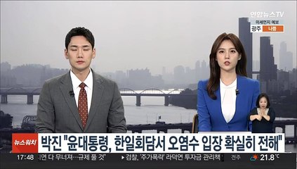 박진 외교장관 "윤대통령, 한일정상회담서 오염수 입장 확실히 전해"