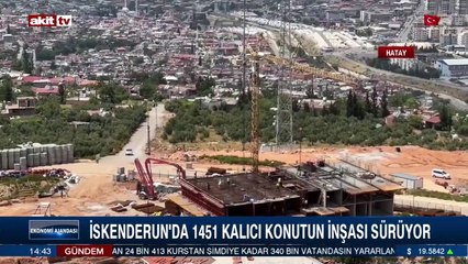 İskenderun'da 1451 kalıcı konutun inşası sürüyor
