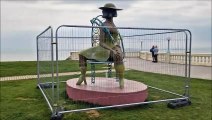 Sculpture vandalised for the second time outside the De La Warr Pavilion in Bexhill, East Sussex