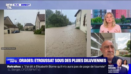 Orages dans l'Allier: "Le niveau de l'eau a baissé" déclare le maire d'Etroussat