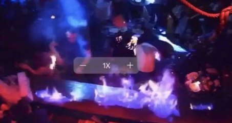 Taksim'de gece kulübünde alev alev yandılar