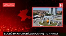 ELAZIĞ'DA OTOMOBİLLER ÇARPIŞTI 2 YARALI