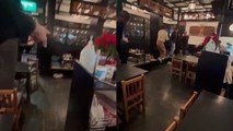 CHAOS as a RAT runs wild in Sushi restaurant!