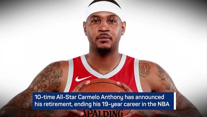 Download Video: Breaking News - Carmelo Anthony announces retirement