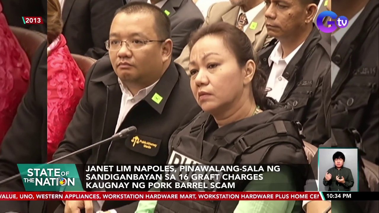 Janet Lim Napoles,pinawalang-sala ng Sandiganbayan sa 16 graft charges kaugnay ng Pork Barrel Scam | SONA