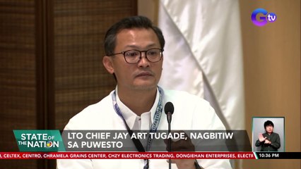 LTO Chief Jay Art Tugade, nagbitiw sa puwesto | SONA