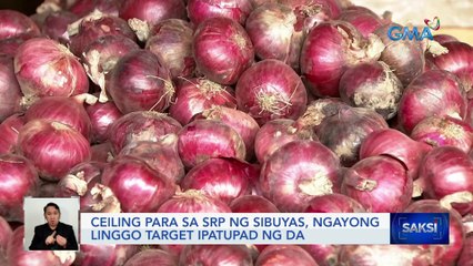 Ceiling para sa SRP ng sibuyas, ngayong linggo target ipatupad ng DA | Saksi