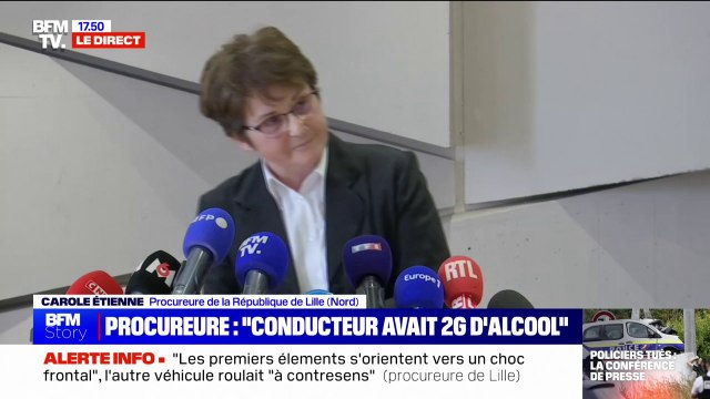 Mort de trois policiers dans le Nord: Le compteur de vitesse est resté bloqué juste en dessous de 120 km/h sur une route limitée à 90km/h , indique la procureure de Lille