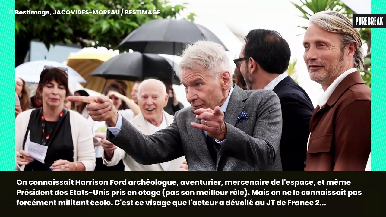 Festival de Cannes : venu présenter Indiana Jones, Harrison Ford se la joue Greta Thunberg et incite à "se bouger le cul" pour le climat