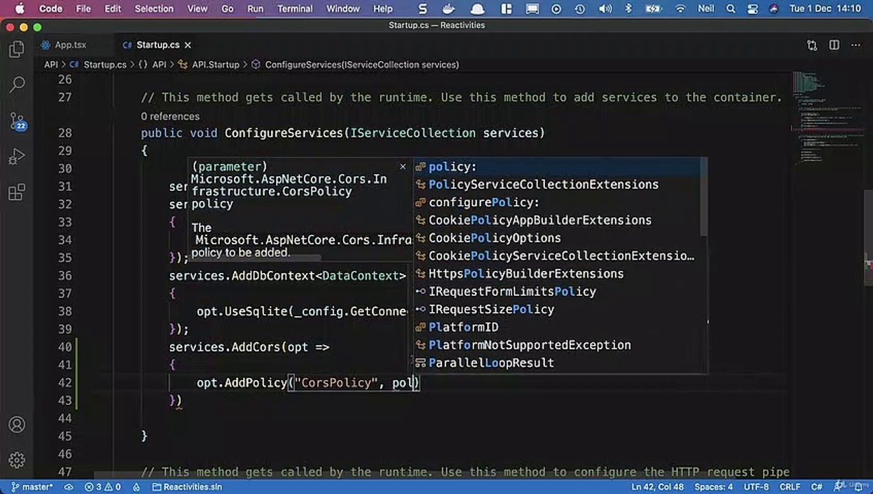 Walking Skeleton Part 2 - Client - CORS Policy