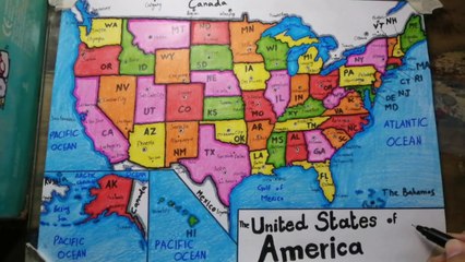 Easy Step-by-Step Guide to Drawing the USA Map 🇺🇸