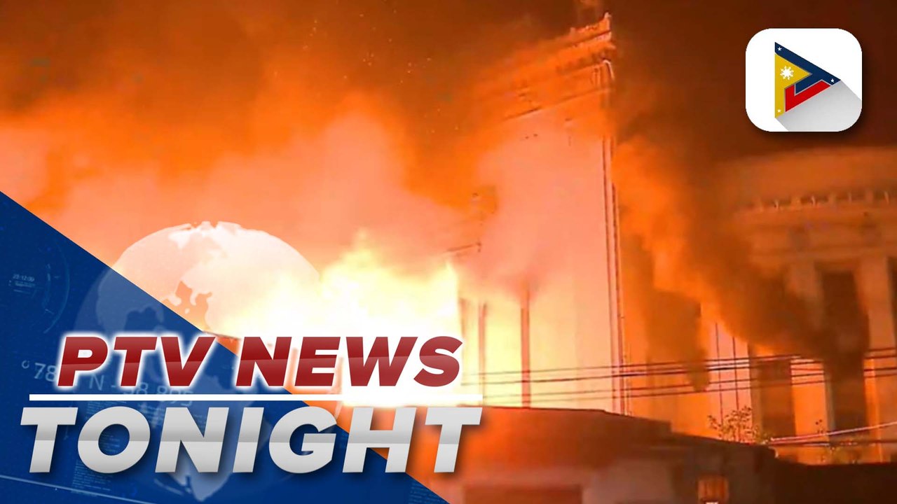 Fire razes historic Manila Post Office