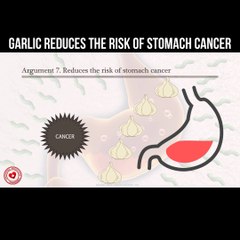 Garlic reduces the risk of stomach cancer