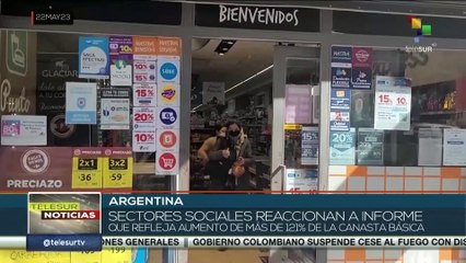 Argentina: Sectores sociales reaccionan al incremento de más de 121 por ciento de la canasta básica