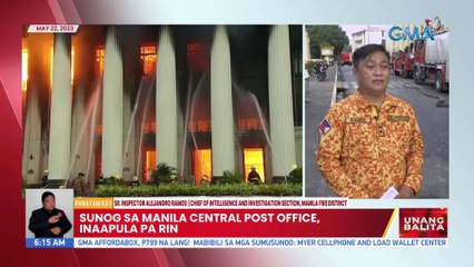 Sunog sa Manila Central Post Office, inaapula pa rin | UB