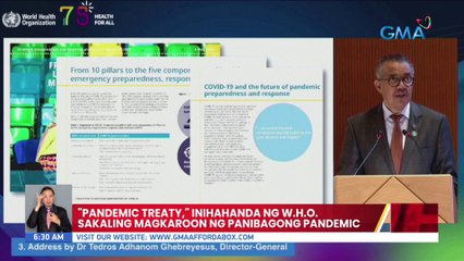 "Pandemic Treaty," inihahanda ng W.H.O. sakaling magkaroon ng panibagong pandemic | UB