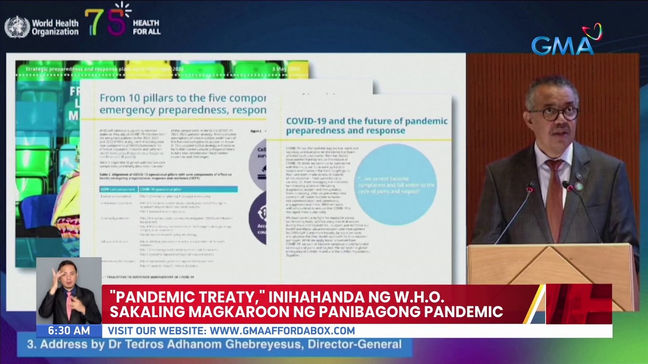 "Pandemic Treaty," inihahanda ng W.H.O. sakaling magkaroon ng panibagong pandemic | UB