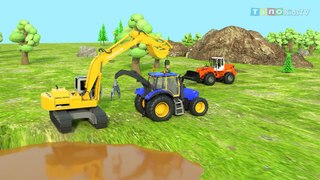 Tractor and Construction Trucks for Kids  River Driver Construction_1080p