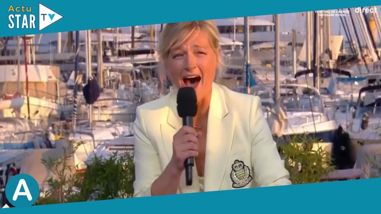 Anne-Elisabeth Lemoine embrassée par Bertrand Chameroy en plein direct à Cannes et ce n'était "pas u