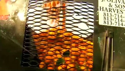 Making orange juice at a contemporary juice plant