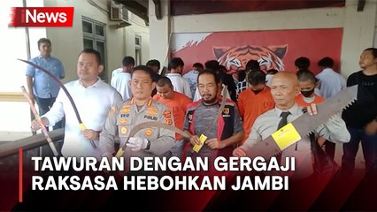 Polresta Jambi Tangkap 4 Pelaku Tawuran Bawa Gergaji Raksasa
