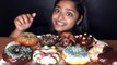 DONUT FEAST  YUMMY DONUTS EATING | MESSY EATING | DESSERTS EATING | EATING SOUNDS | EATING SHOWS