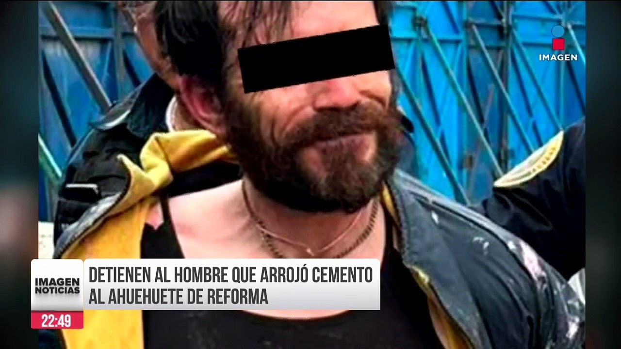 Detienen al hombre que dañó el nuevo ahuehuete de Reforma