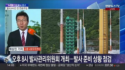 누리호, 하늘 향해 기립…오후 발사준비 점검