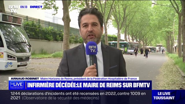 Infirmière décédée au CHU de Reims: J'ai une pensée pour l'ensemble de la communauté hospitalière , déclare Arnaud Robinet, le maire de Reims