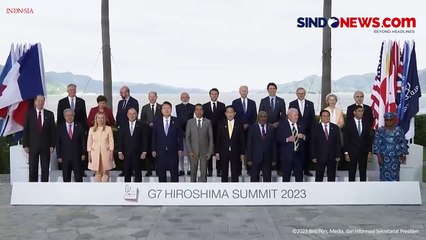 Momen Hangat PM Jepang Panggil Jokowi di Sesi Foto Pimpinan KTT G7
