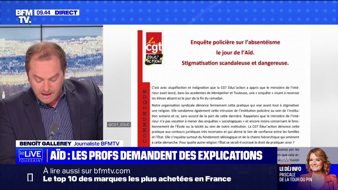 Elèves absents pour l'Aïd: les profs demandent des explications au ministère de l'Intérieur